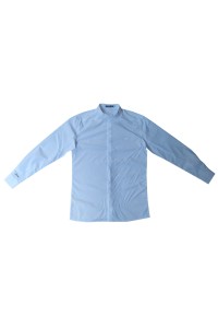 設計藍色男裝恤衫    訂製公司長袖恤衫制服      團隊制服   恤衫專門店  余仁生  R393